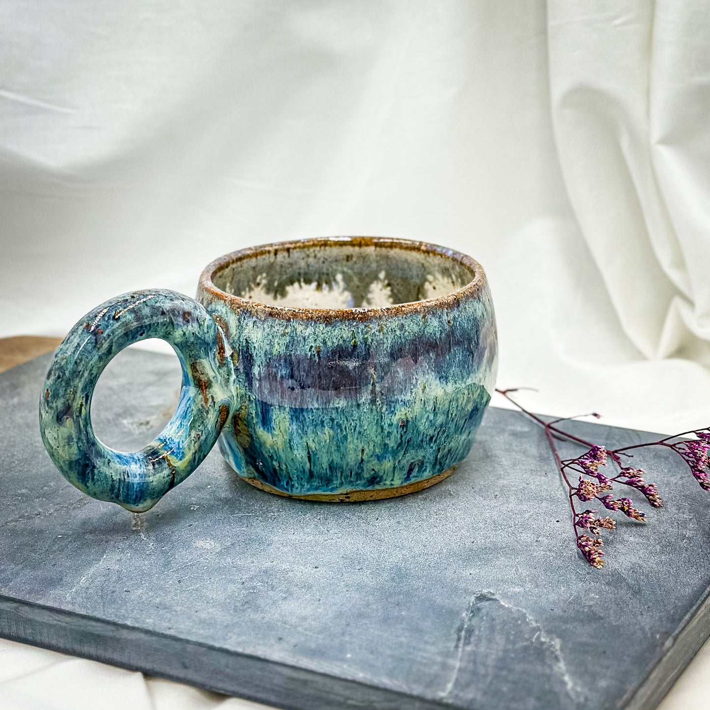 Magic mug with natural Agate Botswana