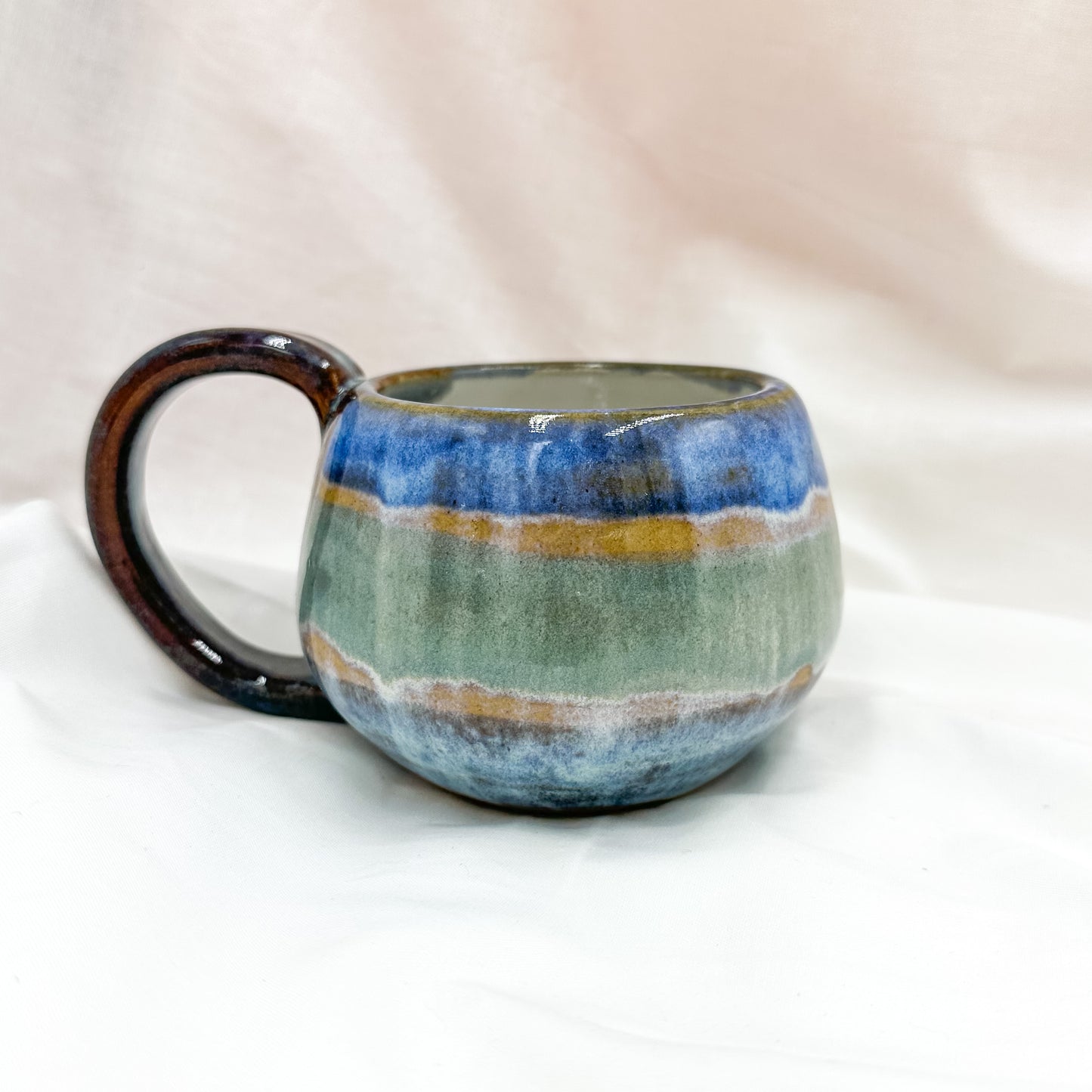 Magic mug with natural Amazonite crystal