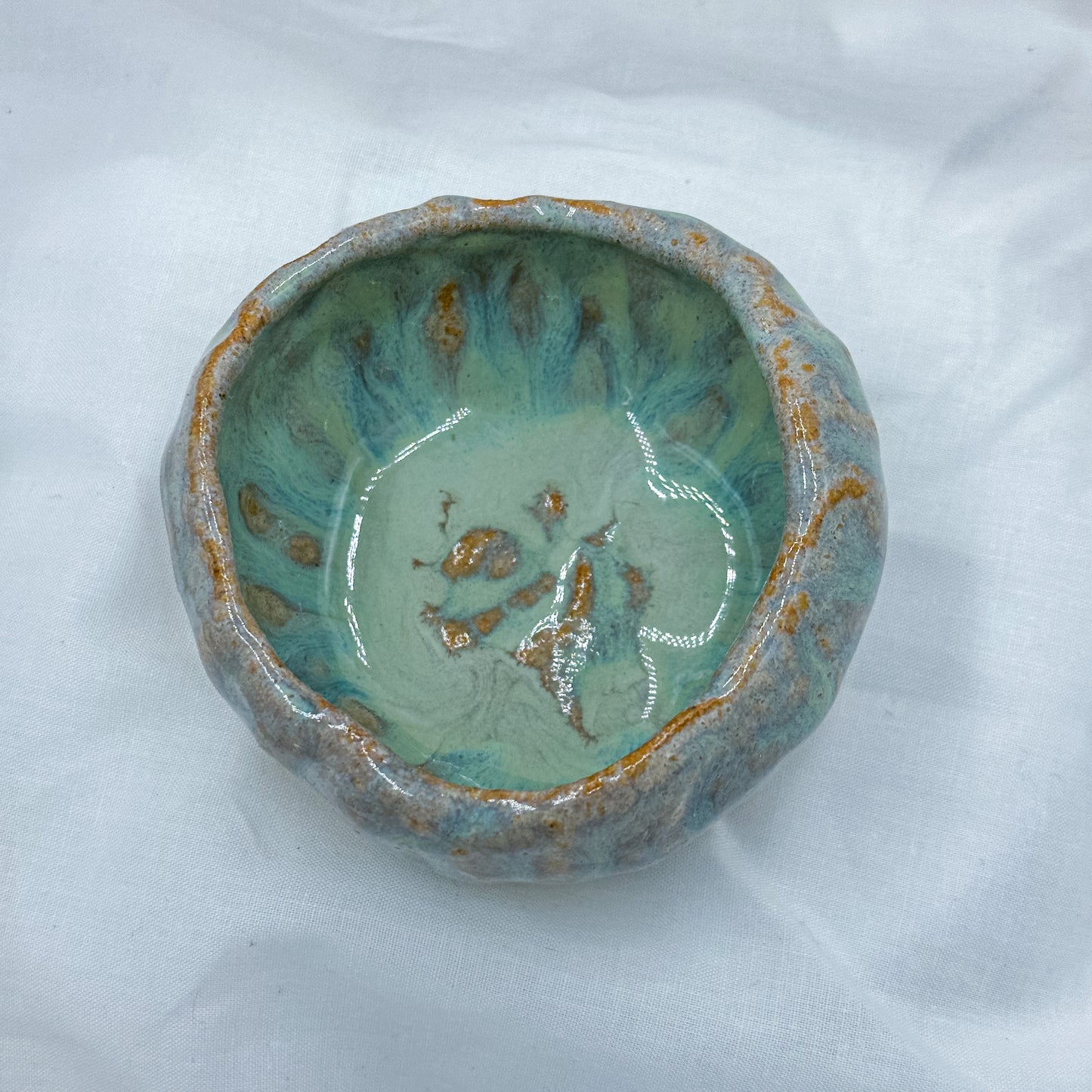 Milky blue sauce bowl small