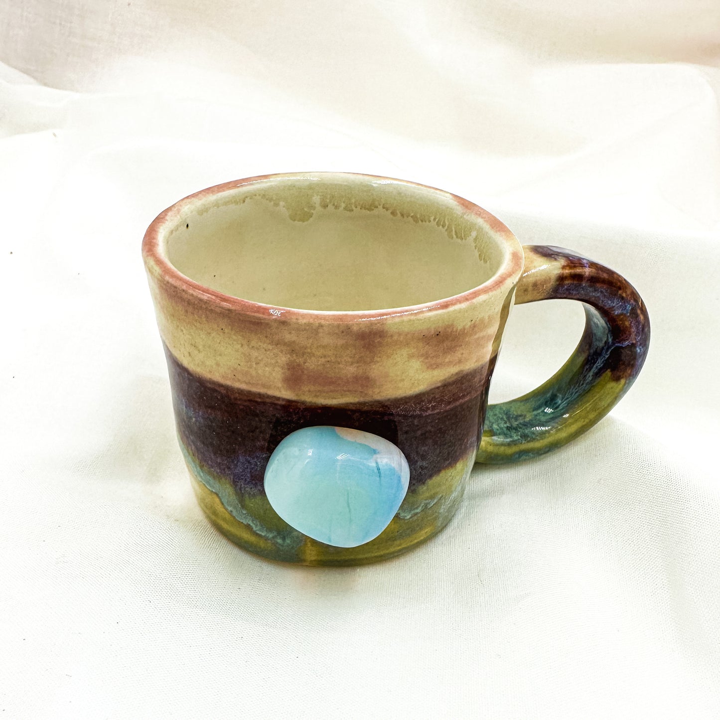 Magic mug with natural opalite crystal