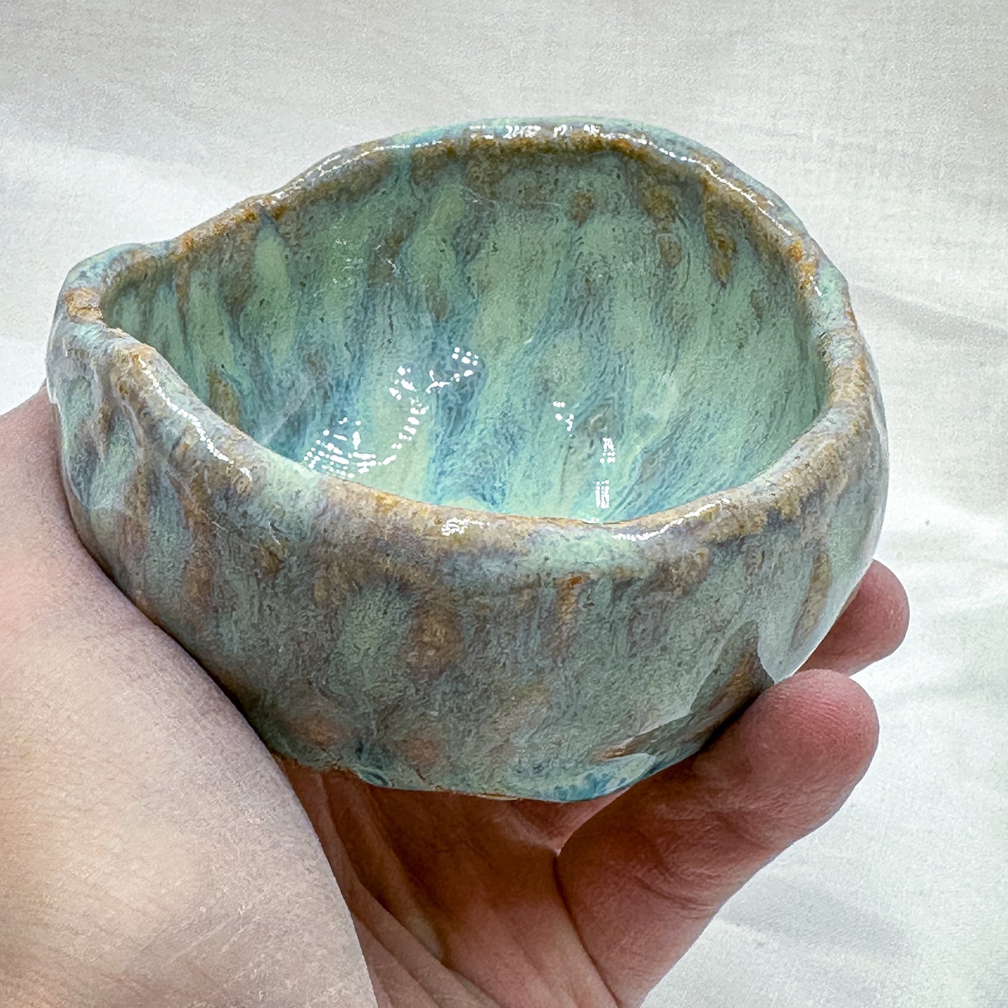 Milky blue sauce bowl small