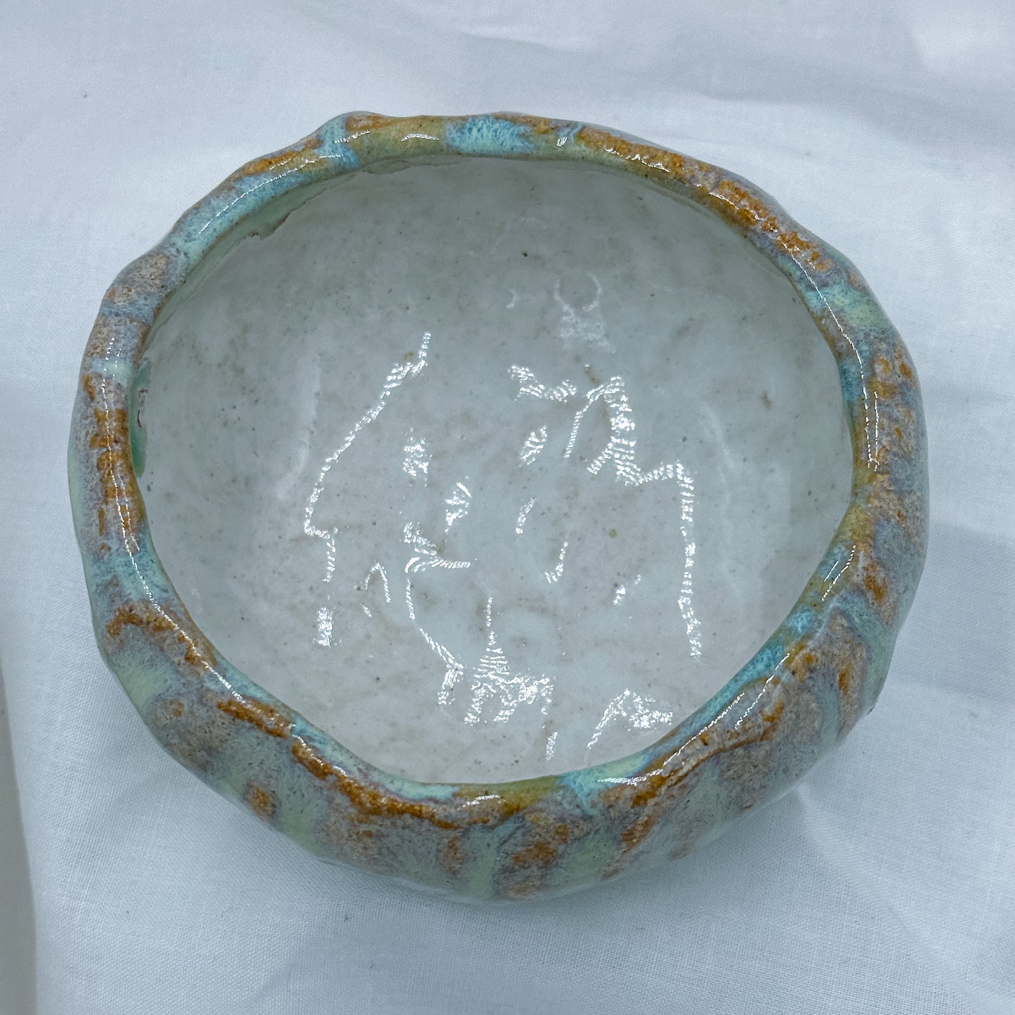 Milky blue bowl medium