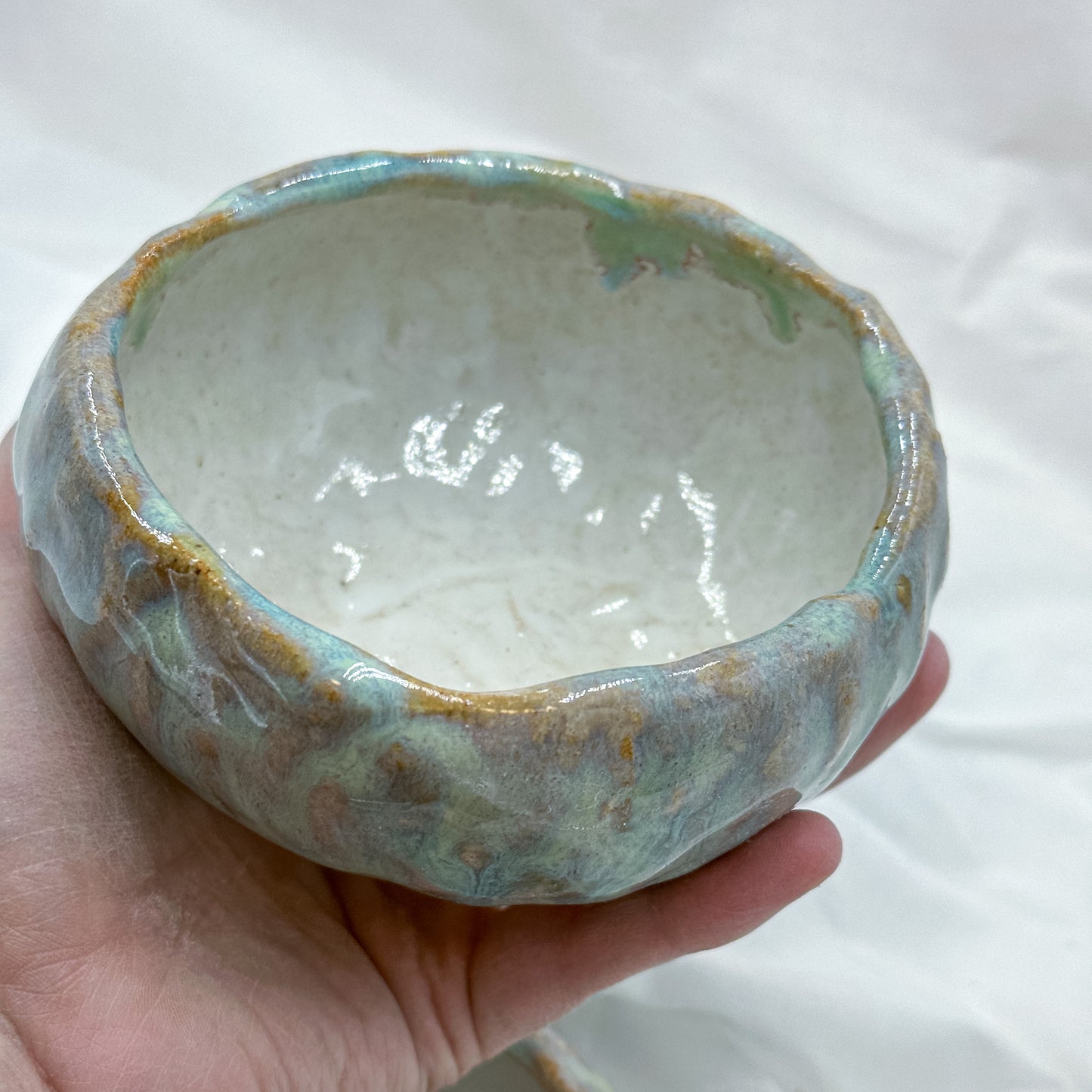 Milky blue bowl medium